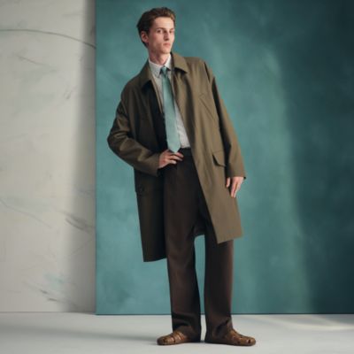 エルメスHERMESメンズネクタイスカーフブラウンベージュシルクスーツ制服 エルメスHERMESメンズネクタイスカーフブラウンベージュシルク